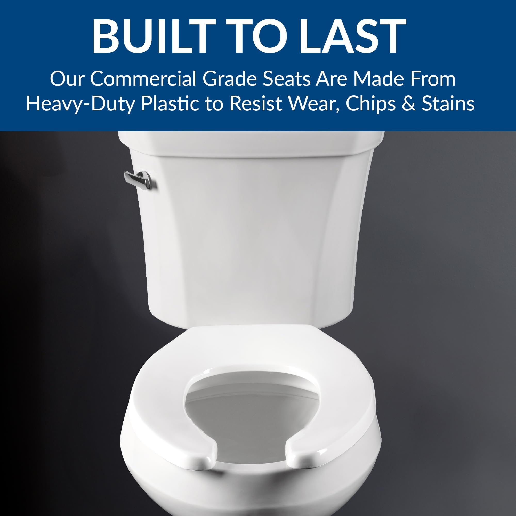 Bemis Commercial Extra Heavy-Duty Plastic Toilet Seat White