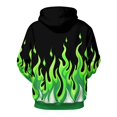 thumbnail image 3 of Uootdi Long Sleeve Hoodies for Women Drawstring Casual Hoodies Flame 3D Printed Graphic Pullover Tops with Pockets Gift, 3 of 9
