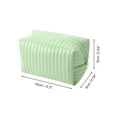 thumbnail image 2 of Unique Bargains 1 Pc Simple Square Makeup Bag Light Green PU Leather, 2 of 6