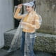 thumbnail image 4 of Chubasquero transparente, chaqueta de lluvia transparente de moda para mujer, viajes de senderismo al aire libre SG, 4 of 10