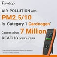 thumbnail image 2 of Temtop Air Quality Monitor LKC-1000S+ 2nd PM2.5 PM10 Formaldehyde Temperature and Humidity TVOC AQI Tester Indoor Outdoor Air Pollution Detector w/ Data Export, 2 of 8