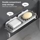 thumbnail image 3 of Estante de almacenamiento de pared para baño, organizador autoadhesivo, sin perforaciones, escurridor doméstico extraíble con colgador Almacenamiento y organización del hogar Azul amarillo Toystoory HA063243-01B, 3 of 6