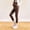 Brown, variant on YHAJDS Maternity Yoga Pants With Pockets Seamless Slim Over The Belly Long Leggings For Daily Wear