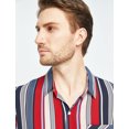 thumbnail image 6 of SSLR Hawaiian Shirt for Men Striped Shirt Casual Short Sleeve Button Down Shirts, 6 of 8