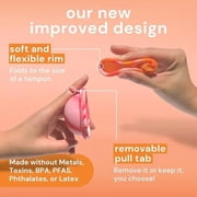Bodyotics Reusable Menstrual Disc 2-Pack (Small & Large, Red & Orange) - Wear Up to 12 Hours, IUD-Compatible Alternative to Cups, Tampons & Pads