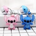 thumbnail image 3 of Lilo Stitch LED Luz Llaveros Lindo Sonido Puntada Muñecas Modelo PVC Figuras Con Cuerda Campana Colgante Regalo, 3 of 4