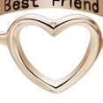 thumbnail image 4 of ievspot 1 Pcs Love Heart Rings for Friendship Geometric Hollow Peach Heart Engraved Letter Index Finger Rings, 4 of 6