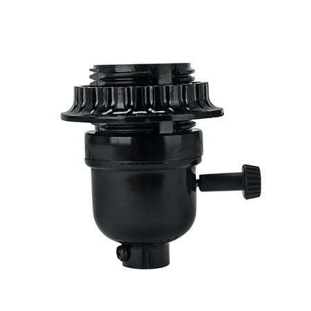 

Aspen Creative 21311-11 Phenolic 2-Way Lamp Socket with Turn Knob Switch in Black