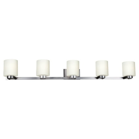 

Forte Lighting 5146-05 Mona 5 Light 53 Wide Bathroom Vanity Light - Nickel