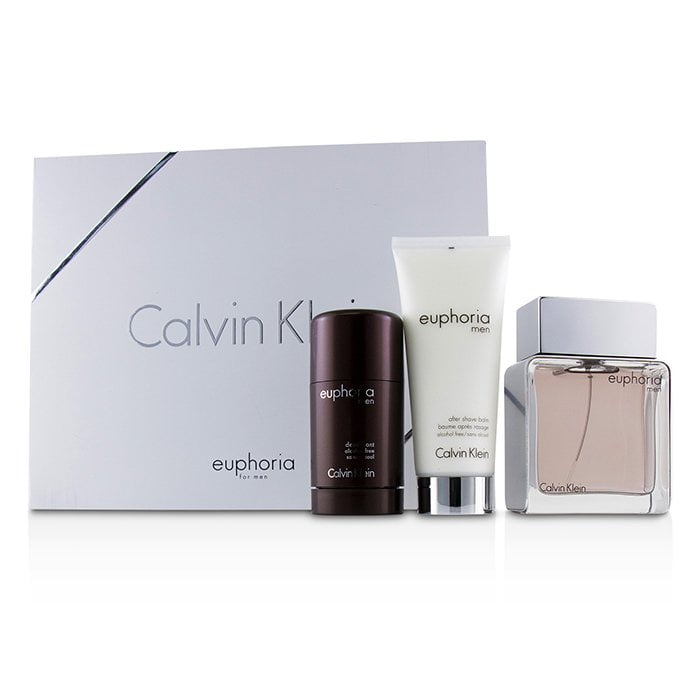Calvin Klein Euphoria Men Coffret: Eau De Toilette 100ml/3.4oz + Deodorant Stick 75g/2.6oz + After Shave Balm 100ml/3.4oz 3pcs - Walmart.com