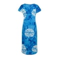 thumbnail image 4 of DPTALR Robe d'Été pour Femmes Col en V Plage Imprimé Teinture sur Nœuds Robe Longue Décontractée, 4 of 5