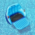 thumbnail image 4 of Swimline 72" Inflatable 2-Person Duo Love Seat Swimming Pool Float with Convertible Foot Rest - Blue, 4 of 6
