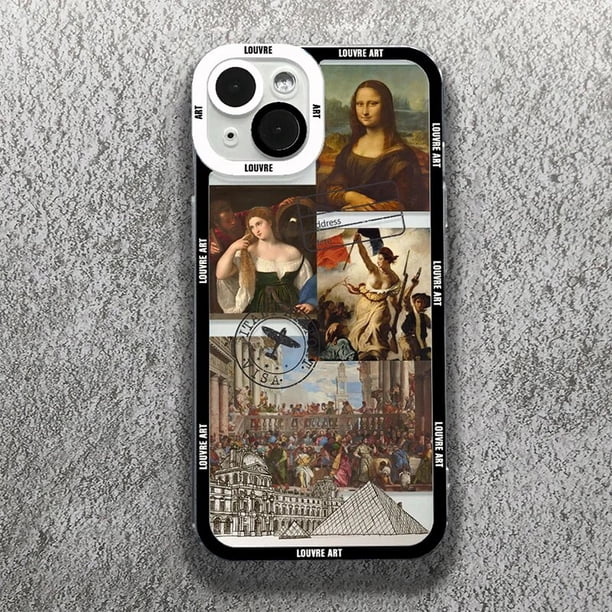 Funda de ojos de ángel para iPhone, carcasa suave de arte estético, Da Vinci, David, Mona, Lisa, 14, 13, 12, 11 Pro Max, Mini, X, XS, XR, 7, 8, 14 Plus, SE2 Fivean unisex