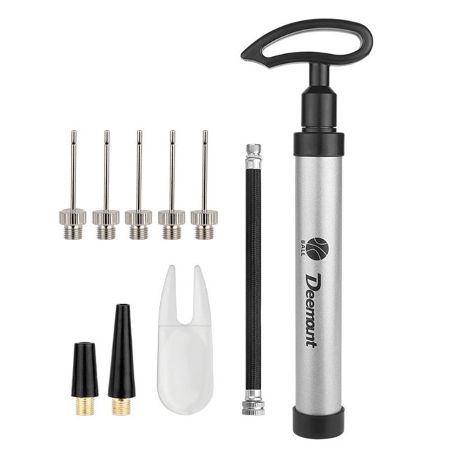 Yimiti Aluminum Alloy Portable Mini Pump Basketball Manual Pump Football Pump,Silver