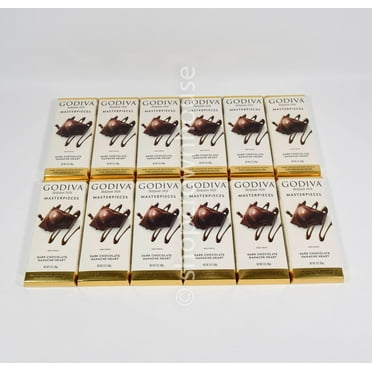12 Godiva Belgium Masterpieces DARK CHOCOLATE GANACHE HEART 3 oz 06/2024 Bulk