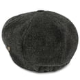 thumbnail image 2 of Walrus Hats Grey Herringbone Wool Blend 8 Panel Kids Newsboy Cap for Toddler Boys & Youth Herringbone Design Elastic Rear Band Grosgrain Sweatband, 2 of 7