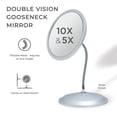 thumbnail image 2 of Tocador Mirror Zadro Double Vision con cuello de cisne y soporte de pared 5X/10X, 2 of 9