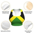thumbnail image 6 of Jamaican Flag Women's Seamless Sports Bras Comfortable Yoga Bra Fitness Crop Tops Workout Tank Top - XX-Large, 6 of 6