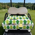 thumbnail image 2 of Psesaysky Golf Cart Seat Covers Universal Golf Cart Seat Towel Blanket with 4 Pockets and Extra Handle, Soft and Washable, Fit for EZGO, Yamaha, Club Car Front Seats, Green Tartan, 2 of 8