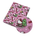 thumbnail image 2 of 50*145 tela fina de sarga de algodón de Hello Kitty de Navidad, telas para costura de retazos, telas acolchadas, costura para tejido, vestido de tela DIY, 2 of 4