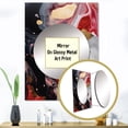 thumbnail image 3 of Designart "Infused Marble in Red and Black" Abstract Marble Mirror Wall Decor - Modern Red Abstract Large Mirror For Wall Art Decor - 40" x 30" Inch, 3 of 5