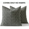 thumbnail image 6 of Block Print Pillow Covers 20x20 Inch Set of 2, Vintage Floral Throw Pillow Cases Neutral Linen Farmhouse Cushion Covers for Couch Sofa Bed Chair Living Room, Army Green, 6 of 6