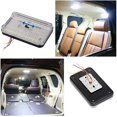 thumbnail image 3 of Luces interiores de techo de coche de 12V, lámpara de iluminación de RV de 36 LED con botón, luz de techo Rectangular para coche, caravana, barco, cúpula, autocaravana JFHHH pequeña, 3 of 4