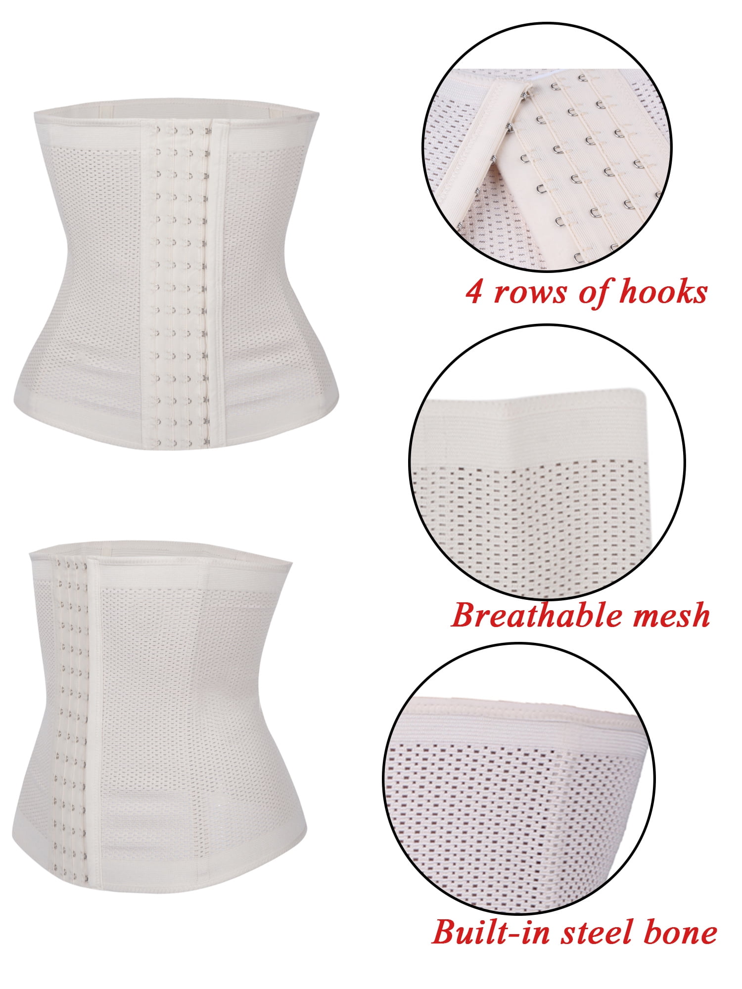 TINGLU Waist Trainer Corset Breathable and Invisible Waist Shaper