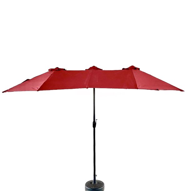 Lowestbest 15 X9 Hanging Rectangular Patio Table Umbrella Market Patio Umbrellas Waterproof Folding Sunshade Red Walmart Com Walmart Com