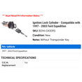 thumbnail image 2 of Ignition Lock Cylinder - Compatible with 1997 - 2003 Ford Expedition 1998 1999 2000 2001 2002, 2 of 2