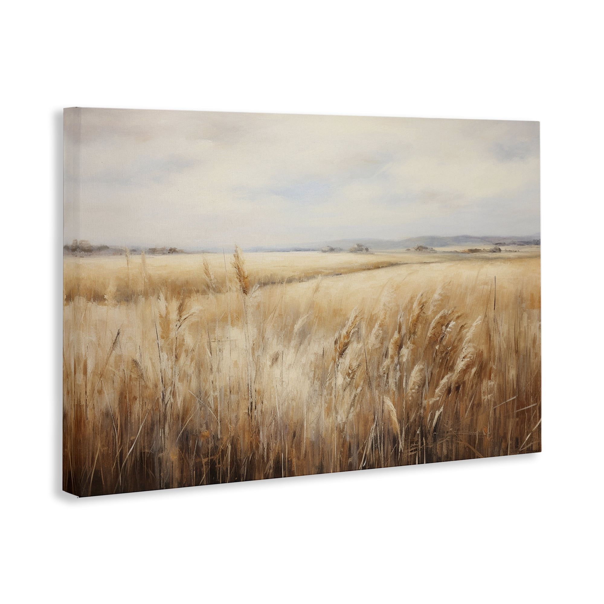Stupell Industries Vast Wheat Field Landscape & Nature Painting Wrapped Canvas Art Print Wall Art, 24 x 16