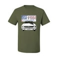 thumbnail image 2 of Wild Bobby, Ford Mustang Country USA 1964 Vintage American License Plate, Cars and Trucks, Men Graphic Tee, Military Green, 3X-Large, 2 of 4