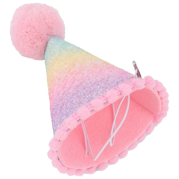 Pretyzoom 1 Pc Make Your Own Party Hat Rainbow Metallic Fabric Birthday Party Props