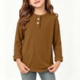 thumbnail image 5 of Loopsun Kids Boys Girls Long Sleeve Shirts 0-11 Years Solid Ribbed Round Neck Fall Layering Tops, 5 of 5