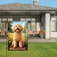 thumbnail image 3 of AMHNF Welcome Golden Poodle Garden Flag For Home Outdoor Garden Yard Decor 12x18 inch, 3 of 5