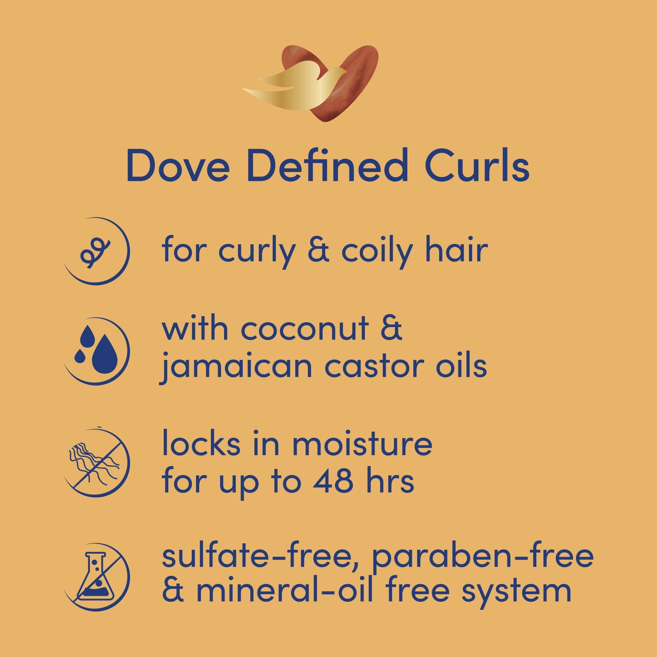 Dove Love Those Bold Curls Hair Styling Cream Leave-In Conditioner, Coconut and Jamaican Castor Oil, 7.5 oz