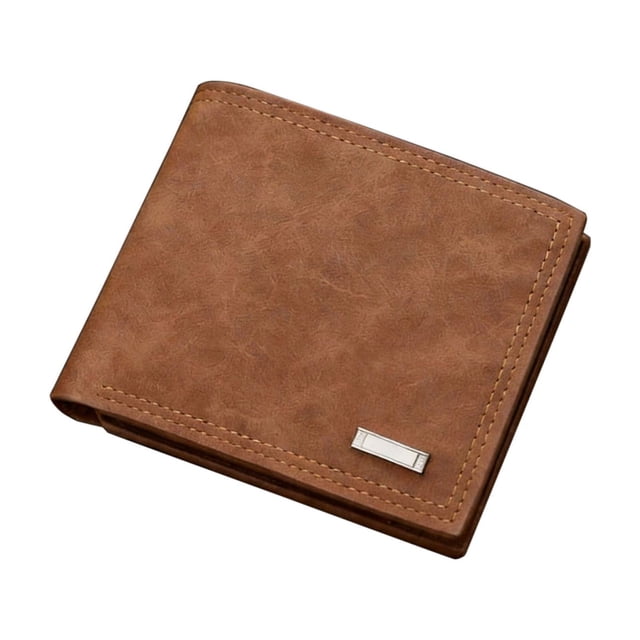 Coffee Men’S Leather Wallet With Multiple Card Slots, Slim Rfid Blocking Billfold Money Clip, Business Fashion Accessory