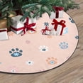 thumbnail image 3 of FMSHPON Cute Cat PawsFlowers Xmas Christmas Tree Skirt Stand Mat for Holiday Party Decoration Indoor Outdoor 48 inches, 3 of 3