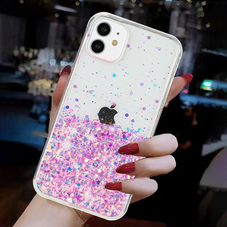 Fluorescent Case for iPhone 11, Luxury Glitter Glow in The