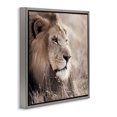 thumbnail image 4 of Stupell Industries Strong Gazing Lion Animals & Insects Photography Gray Floater Framed Canvas Art Print Wall Art, 25 x 25, 4 of 10