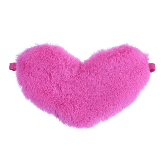 Coofit Kids Eye Mask Heart Shape Breathable Plush Sleep Eyeshade Eye Sleep Cover
