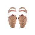 thumbnail image 5 of Sandalias de tacón corrido y plataforma con diseño de nudo y correa ajustable de unicolor para mujer, 5 of 5