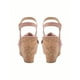 thumbnail image 5 of Sandalias de tacón corrido y plataforma con diseño de nudo y correa ajustable de unicolor para mujer, 5 of 5
