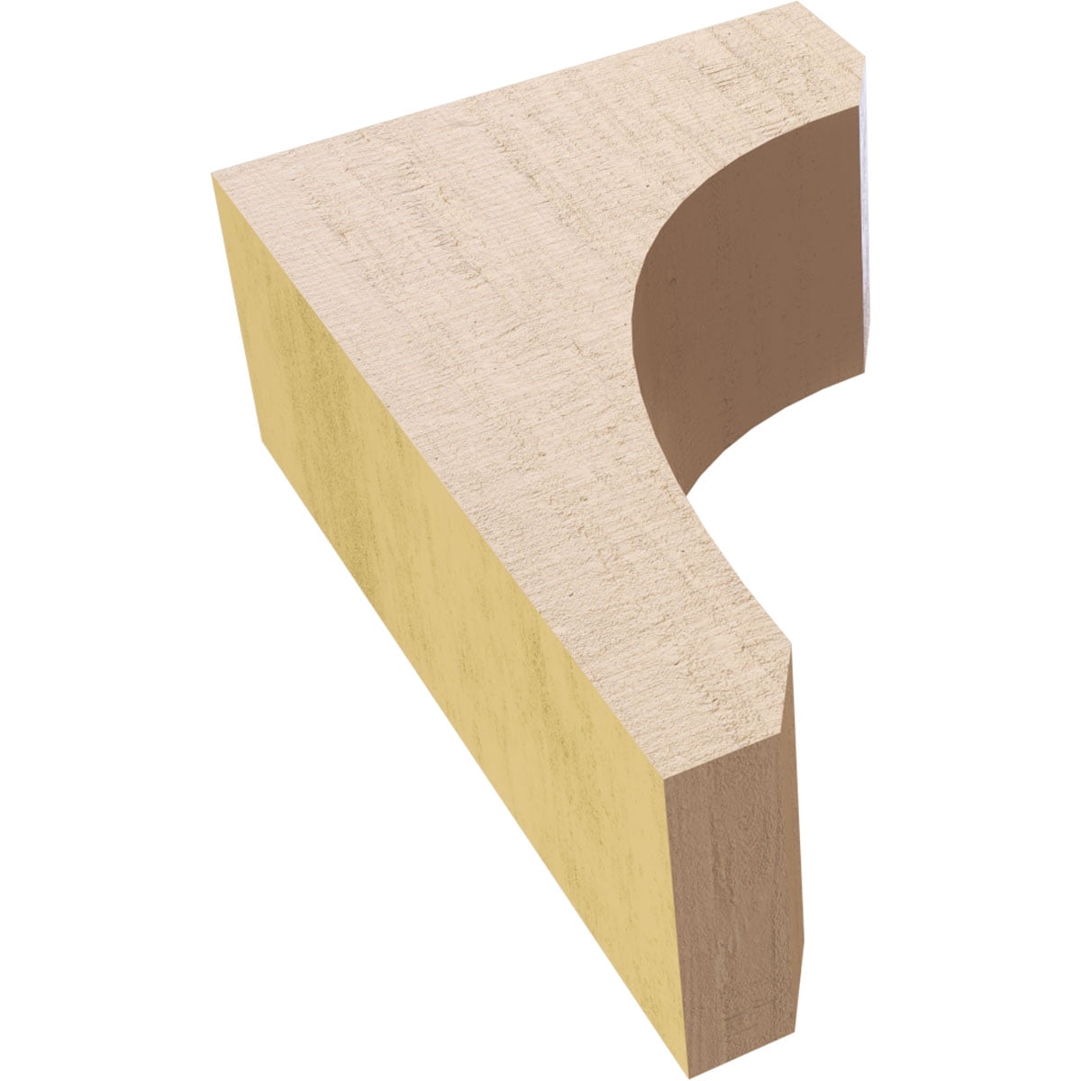 2"W x 4"D x 6"H Classic Legacy Rough Cedar Woodgrain TimberThane Corbel, Primed Tan