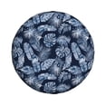 thumbnail image 3 of Rv Spare Tire Cover 15 inch - Blue Leaves Hawaiian Style Tire Covers for Trailers, Adjustable Camper Spare Tire Cover, 3 of 7
