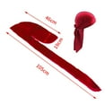 thumbnail image 4 of Bandana Macarena Gorra de terciopelo Bandana Durag Unisex Adultos Vino rojo, 4 of 8