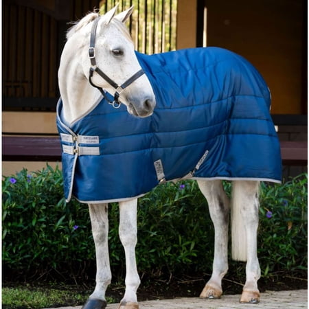 HORSEWARE IRELAND Amigo Ripstop Insulator Pony Stable 100g Blanket Color: Navy/Titanium Gray Size: 57
