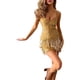 thumbnail image 2 of Mujeres sin mangas Strappy Mini Vestido Glitter Borlas Lentejuelas Flecos Sexy Vestido de fiesta, 2 of 5