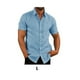 thumbnail image 4 of Camisa Sonducket De Hombre Azul L Con Botones Manga Corta Verano, 4 of 5