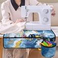 thumbnail image 4 of HELLHERO Sewing Machine Pad Removable Storage Bag Foldable Polyester Fabric Storage Storage Bag, Turtle Marble Texture Design, 4 of 5